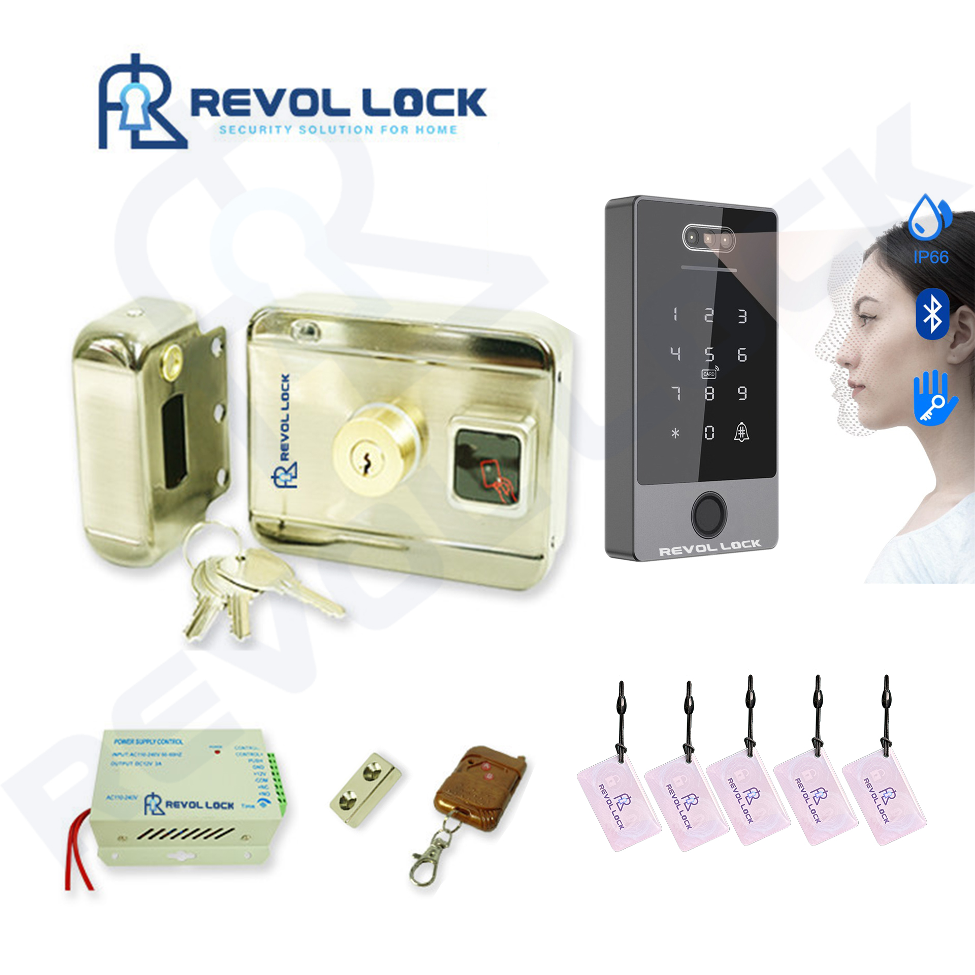 Khóa cổng khuôn mặt Revol Lock FACE-RV1